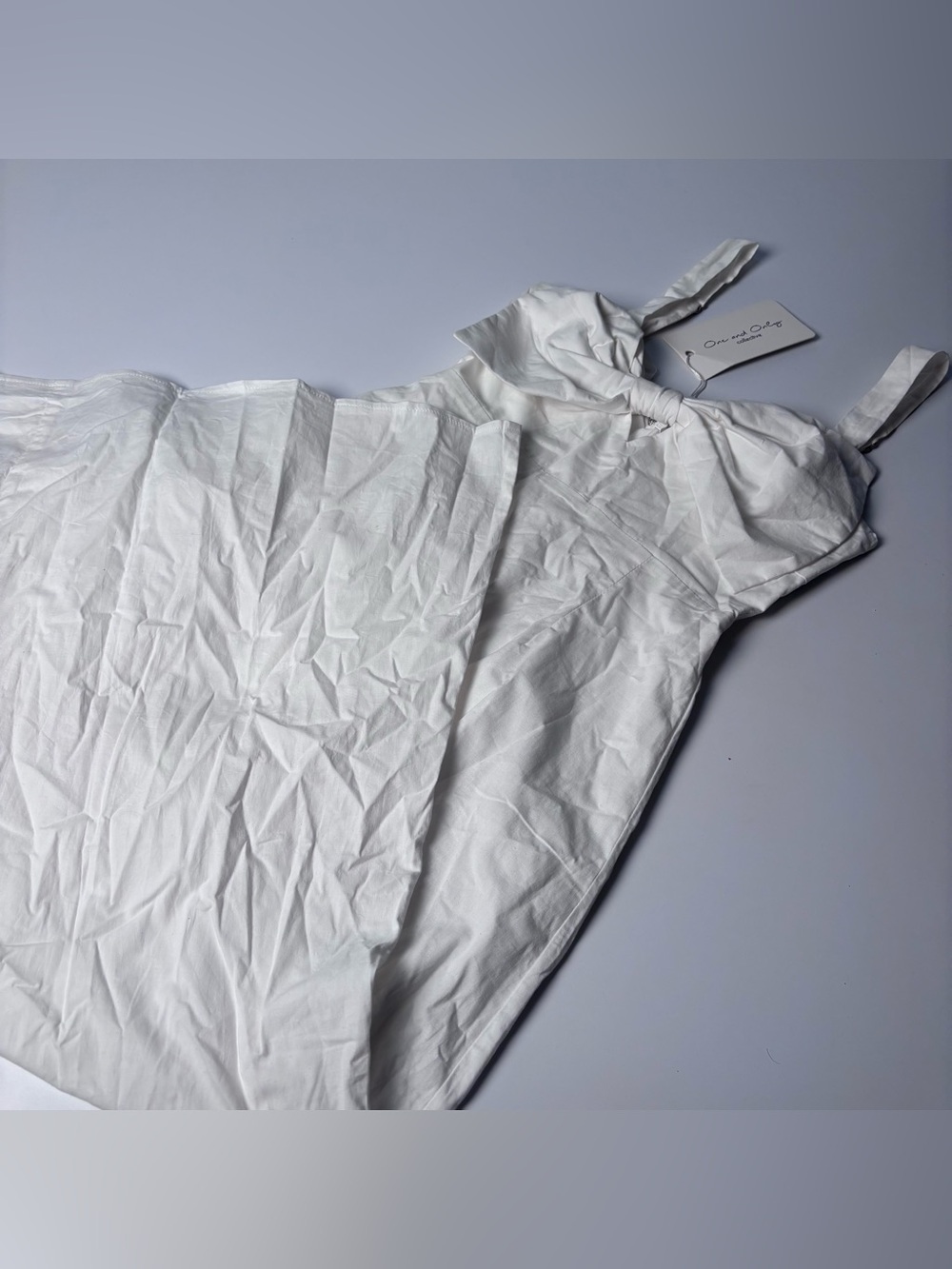 One and Only Collective White Maxi Dress with Large Bow Detail